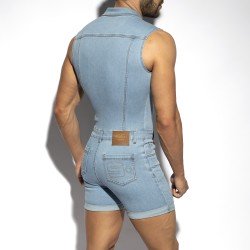 Jean s del marchio ES COLLECTION - JumpSuit Urban Dénim - jeans pantaloncini blu - Ref : ESJ069 500