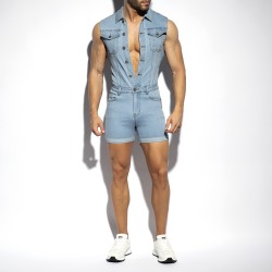 Jean s of the brand ES COLLECTION - JumpSuit Urban Dénim - jeans blue shorts - Ref : ESJ069 500