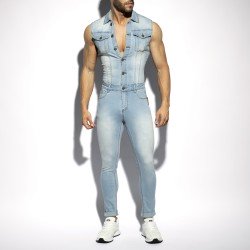 Jean s of the brand ES COLLECTION - Urban Dungarees Dénim - sky blue - Ref : ESJ066 C500