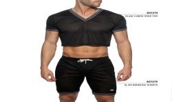 Short Sleeves of the brand ADDICTED - Crop top Slam V-neck - black - Ref : AD1274 C10