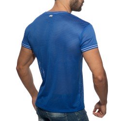 Manches courtes de la marque ADDICTED - T-shirt V-Neck Slam - bleu royal - Ref : AD1280 C16
