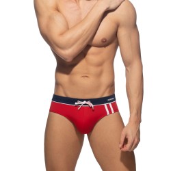 Bath Brief of the brand ADDICTED - Swim Briefs Sport Detail Binding - red - Ref : ADS109 C06