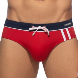 Bath Brief of the brand ADDICTED - Swim Briefs Sport Detail Binding - red - Ref : ADS109 C06