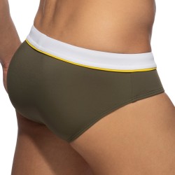 Badeschein der Marke ADDICTED - Badeslip mit Sport-Detail-Bindung - khaki - Ref : ADS109 C12