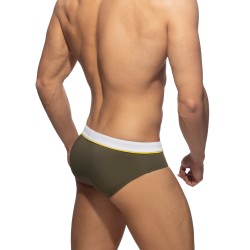 Slip de bain de la marque ADDICTED - Slip de bain Sport Detail Binding - kaki - Ref : ADS109 C12