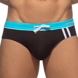 Slip de bain de la marque ADDICTED - Slip de bain Sport Detail Binding - marron - Ref : ADS109 C13