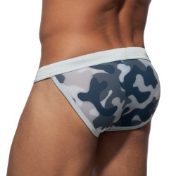 Slip de bain de la marque ADDICTED - Bikini de bain camo - argent - Ref : ADS188 C17MO