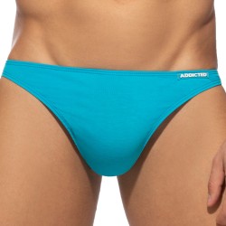 Thong of the brand ADDICTED - Cotton thong - turquoise - Ref : AD986 C08