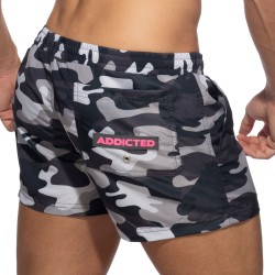 Bath Shorts of the brand ADDICTED - Camouflage swim shorts - grey - Ref : ADS096 C17MO