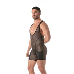 Body de la marca TOF PARIS - Body Tof Paris Mesh Circuit Wrestler Negro - Ref : TOF452N