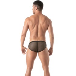 Slip, Tanga de la marque TOF PARIS - Mini Slip Circuit en résille Tof Paris Noir - Ref : TOF400N