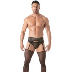 Accessories of the brand TOF PARIS - Tof Paris Mesh Circuit Garter Belt Black - Ref : TOF403N