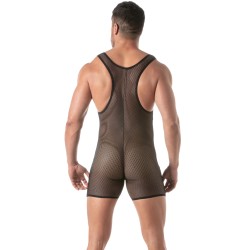 Body de la marca TOF PARIS - Body Tof Paris Mesh Circuit Wrestler Negro - Ref : TOF452N