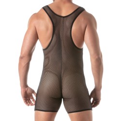 Body de la marca TOF PARIS - Body Tof Paris Mesh Circuit Wrestler Negro - Ref : TOF452N