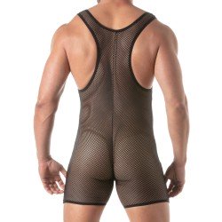 Body de la marca TOF PARIS - Body Tof Paris Mesh Circuit Wrestler Negro - Ref : TOF452N