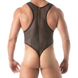 Body de la marca TOF PARIS - Body Tanga Tof Paris Mesh Circuit Negro - Ref : TOF453N