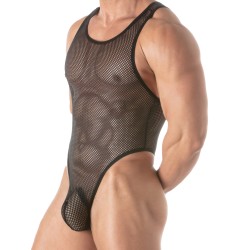 Body del marchio TOF PARIS - Body perizoma Tof Paris Mesh Circuit Nero - Ref : TOF453N