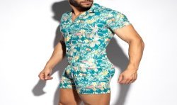 Swimwear of the brand ES COLLECTION - Jumper Hawaiian - cobalt - Ref : SP321 C26