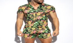 Swimwear of the brand ES COLLECTION - Jumper Hawaiian - black - Ref : SP321 C10