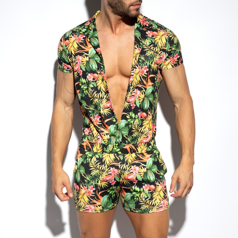 Swimwear of the brand ES COLLECTION - Jumper Hawaiian - black - Ref : SP321 C10