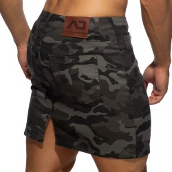 Loungewear de la marque ADDICTED - Camo short skirt - gris - Ref : AD1298 C17MO