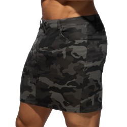 Loungewear de la marque ADDICTED - Camo short skirt - gris - Ref : AD1298 C17MO