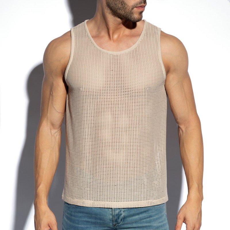 Tank top der Marke ES COLLECTION - Retro Formentera Tanktop - beige - Ref : TS337 C28