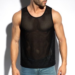 Tank top of the brand ES COLLECTION - Formentera Retro - Black Tank Top - Ref : TS337 C10