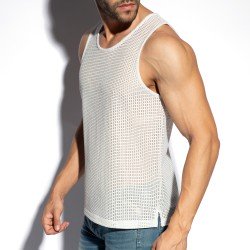 Tank top of the brand ES COLLECTION - Retro - ivory Formentera tank top - Ref : TS337 C02