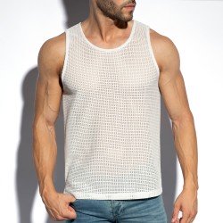 Tank top der Marke ES COLLECTION - Retro - elfenbeinfarbenes Tanktop Formentera - Ref : TS337 C02