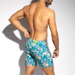 Kurze der Marke ES COLLECTION - Hawaiianische - kobaltfarbene Shorts - Ref : SP326 C26