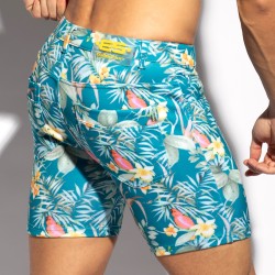 Short of the brand ES COLLECTION - Hawaiian - cobalt shorts - Ref : SP326 C26