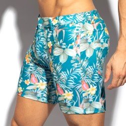 Kurze der Marke ES COLLECTION - Hawaiianische - kobaltfarbene Shorts - Ref : SP326 C26