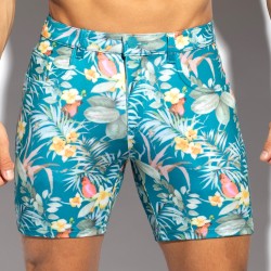 Kurze der Marke ES COLLECTION - Hawaiianische - kobaltfarbene Shorts - Ref : SP326 C26