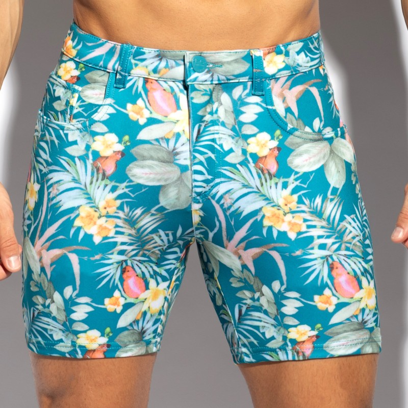 Short de la marque ES COLLECTION - Short Hawaiian - cobalt - Ref : SP326 C26