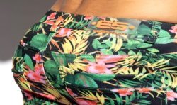 Kurze der Marke ES COLLECTION - Hawaiianische Shorts - schwarz - Ref : SP326 C10