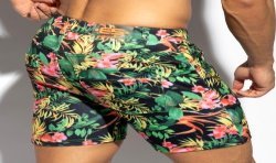 Kurze der Marke ES COLLECTION - Hawaiianische Shorts - schwarz - Ref : SP326 C10