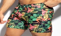 Short de la marque ES COLLECTION - Short Hawaiian - noir - Ref : SP326 C10