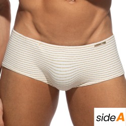 Boxer, shorty de bain de la marque ADDICTED - Trunk de bain réversible Régal - beige - Ref : ADS340 C02