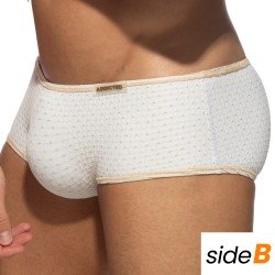 Calzoncillos Boxer, baño Shorty de la marca ADDICTED - Trunk de bain réversible Régal - beige - Ref : ADS340 C02