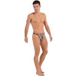 Tanga de la marca HOM - G-String HOM Funky Styles - Estampado Multicolor - Ref : 402895 40P023