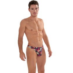 String de la marque HOM - G-String HOM Funky Styles - imprimé floral rose - ÉDITION LIMITÉE - Ref : 402895 40P0PI