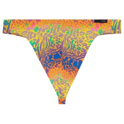 String de la marque HOM - G-String HOM Funky Styles - imprimé jaune - ÉDITION LIMITÉE - Ref : 402895 40P0YE