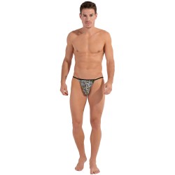 Slip, Tanga de la marque HOM - Tanga HOM Funky Styles - imprimé floral blanc - ÉDITION LIMITÉE - Ref : 402896 40P003