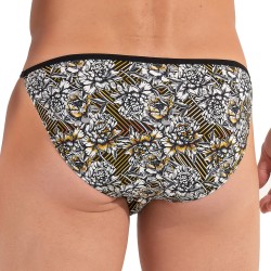 Slip, Tanga de la marque HOM - Tanga HOM Funky Styles - imprimé floral blanc - ÉDITION LIMITÉE - Ref : 402896 40P003