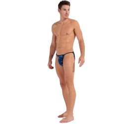 Brief of the brand HOM - Tanga HOM Funky Styles - Navy tiger and floral print - Ref : 402896 40P0RA