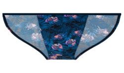 Slip, Tanga de la marque HOM - Tanga HOM Funky Styles - navy imprimé tigre et floral - ÉDITION LIMITÉE - Ref : 402896 40P0RA