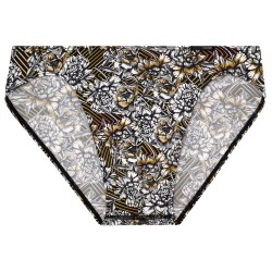 Brief of the brand HOM - Micro Slip Comfort HOM Funky Styles - White Floral Print - LIMITED EDITION - Ref : 402897 40P003