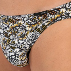 Slip de la marca HOM - Micro Slip Comfort HOM Funky Styles - Estampado floral blanco - EDICIÓN LIMITADA - Ref : 402897 40P003