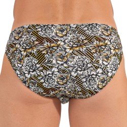 Slip, Tanga de la marque HOM - Micro Slip Comfort HOM Funky Styles - imprimé floral blanc - ÉDITION LIMITÉE - Ref : 402897 40P00